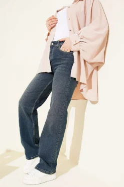 Loose Stretch Jeans Blue