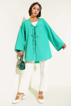 منظر بديل لـ Loose Front-Tied Kimono
