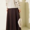 Scuba Mevlana Skirt Brown all'ingrosso skirt view 3 - Hicabistan fabbrica Turchia