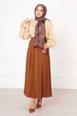 Scuba Mevlana Modest Skirt wholesale skirt - Hicabistan Turkey factory
