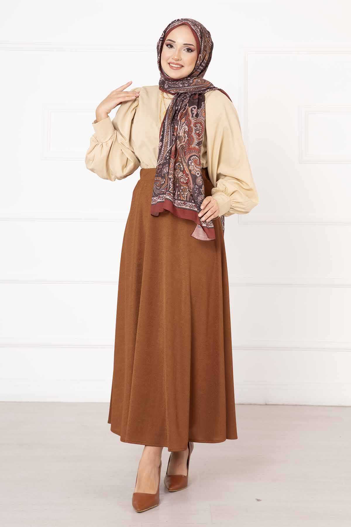 Scuba Mevlana Modest Skirt Großhandel skirt - Hicabistan Türkei Fabrik