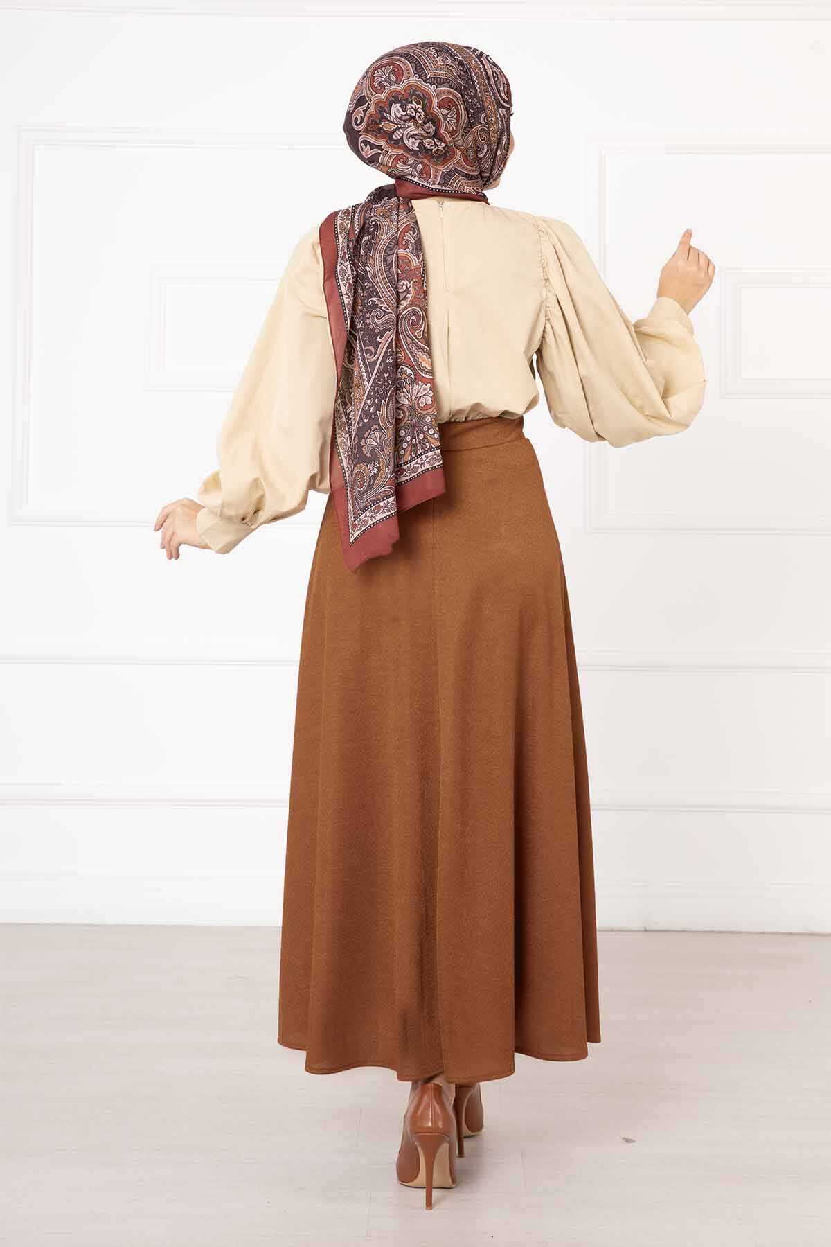 Scuba Mevlana Modest Skirt Großhandel skirt view 4 - Hicabistan Türkei Fabrik