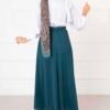 Scuba Mevlana Modest Skirt Petrol wholesale skirt view 4 - Hicabistan Turkey factory