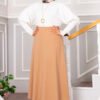 Scuba Krep Mevlana Modest Skirt Mink al por mayor skirt - Hicabistan fábrica Turquía