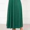 Scuba Mevlana Modest Skirt Emerald wholesale skirt view 3 - Hicabistan Turkey factory