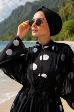 منظر بديل لـ Chiffon Pareo Adjustable Waist Modest Swimsuit Leopard