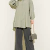 Shimmery Balloon Sleeve Shirt en gros shirt view 2 - Hicabistan usine Turquie