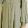 Shimmery Balloon Sleeve Shirt en gros shirt view 4 - Hicabistan usine Turquie