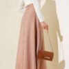 Beaded Skirt Camel wholesale skirt view 3 - Hicabistan Turkey factory