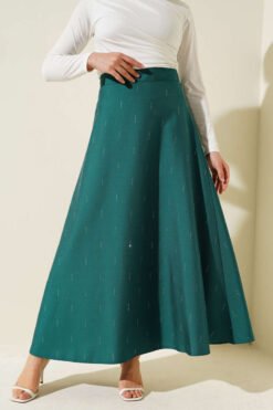 Beaded Skirt Green بالجملة skirt - Hicabistan مصنع تركيا