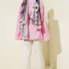 Stone Button Striped Textured Shirt Pink groothandel shirt view 3 - Hicabistan Turkije fabriek