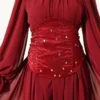 Stone Detailed Corset Evening Dress Burgundy al por mayor dress view 4 - Hicabistan fábrica Turquía