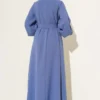 Embellished Evening Dress Indigo wholesale dress view 3 - Hicabistan Turkey factory
