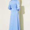 Beaded Satin Evening Dress Baby Blue all'ingrosso dress view 3 - Hicabistan fabbrica Turchia
