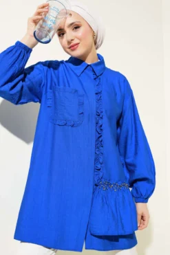 Embellished Ruffle Shirt