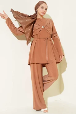 Embellished Side Slit Two-Piece Set