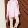 Stone Detail Cuff Button Shirt Pink بالجملة shirt view 2 - Hicabistan مصنع تركيا