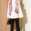 Stone Button Striped Textured Shirt Ecru all'ingrosso shirt view 3 - Hicabistan fabbrica Turchia