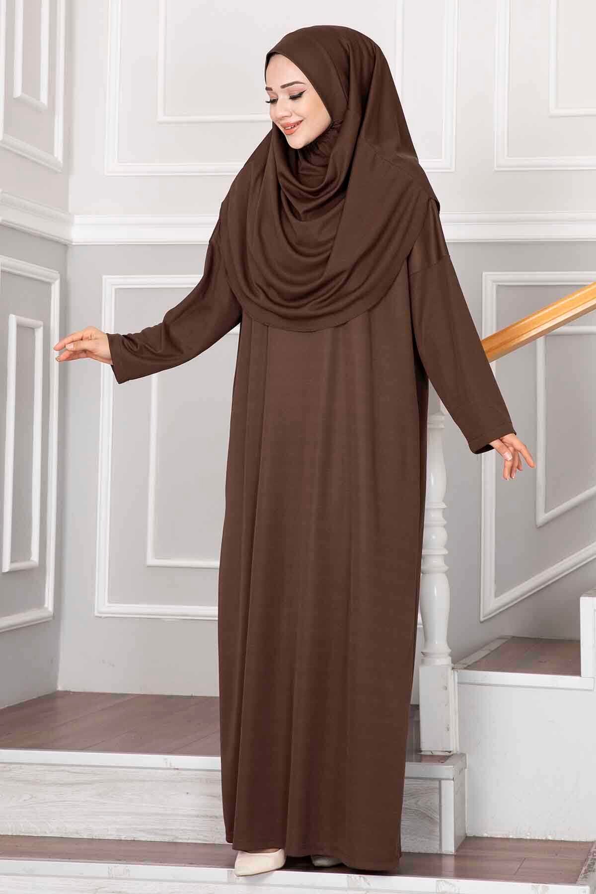 Modest Prayer Dress with Carrying Bag Brown – Bild 3