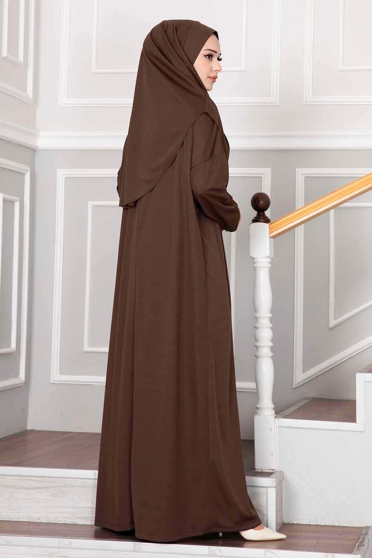 Modest Prayer Dress with Carrying Bag Brown – Bild 5