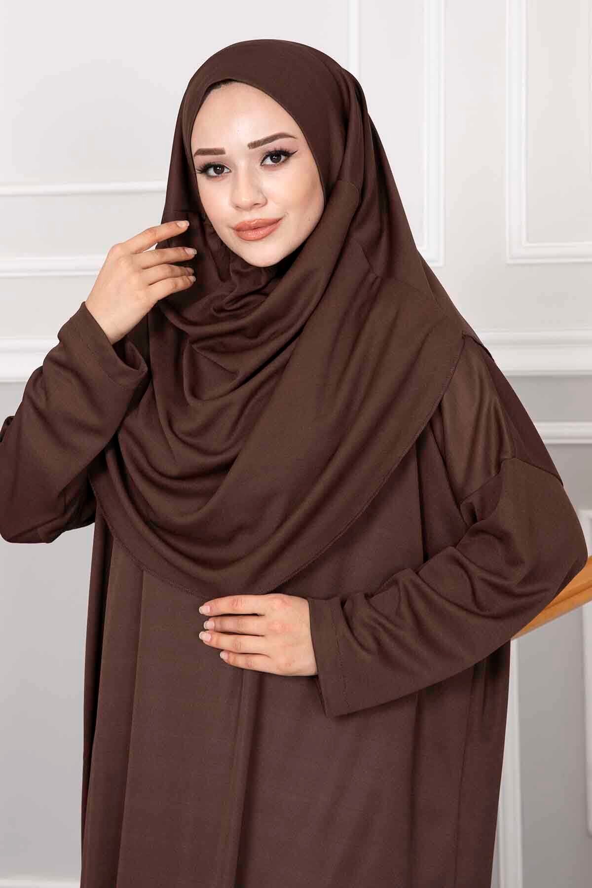 Modest Prayer Dress with Carrying Bag Brown – Bild 2
