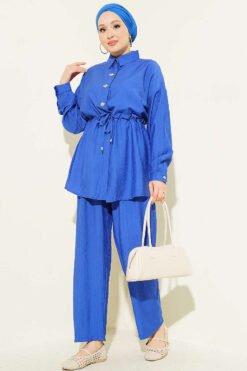 Stone-Embellished Tunic Set