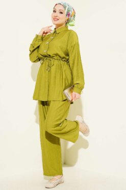 Stone-Embellished Tunic Set