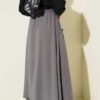 Tencel Pleated Skirt Grey wholesale skirt view 3 - Hicabistan Turkey factory