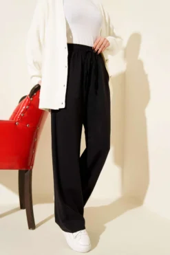 Alternative view of Tencel Palazzo Pants Black