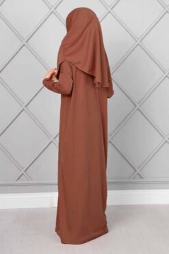 Modest Kids Prayer Dress Tan