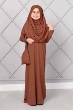 Vista alternativa de Modest Kids Prayer Dress Tan