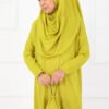 Modest Kids Prayer Dress Green all'ingrosso prayer dress view 2 - Hicabistan fabbrica Turchia