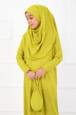 Alternatieve weergave van Modest Kids Prayer Dress Green