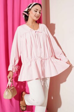 Tunnel Gathered Kimono Pink