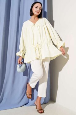 Vista alternativa de Tunnel Gathered Kimono Yellow