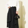 Three Ruffled Skirt Black wholesale skirt view 2 - Hicabistan Turkey factory