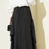 Three Ruffled Skirt Black wholesale skirt view 3 - Hicabistan Turkey factory