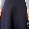 Long Scuba Skirt Dark Navy en gros skirt view 4 - Hicabistan usine Turquie