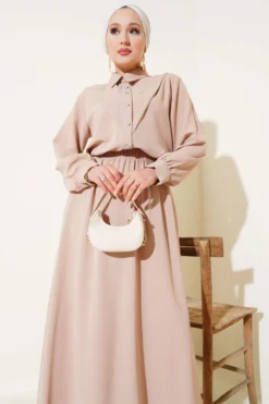 Alternative view of V Stitch Skirted Two-Piece Set