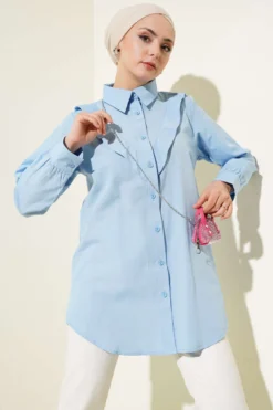 Alternative view of V Panel Shirt Baby Blue