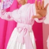 V Neck Tied Short Shirt Pink بالجملة shirt - Hicabistan مصنع تركيا