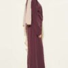 V Neck Tie Detail Two-Piece Set Plum wholesale clothing set view 3 - Hicabistan Turkey factory
