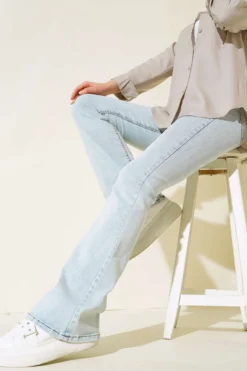 High Waist Flared Trousers
