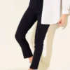 High Waist Belted Trousers Navy Blue