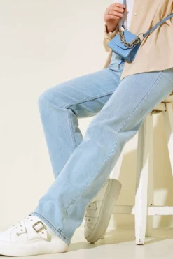 High Waist Palazzo Denim Pants