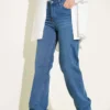 High Waist Palazzo Denim Pants