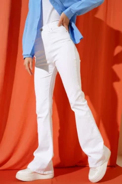 Alternative view of High Waist Flared Pants White