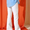 High Waist Flared Pants White Großhandel pants view 3 - Hicabistan Türkei Fabrik