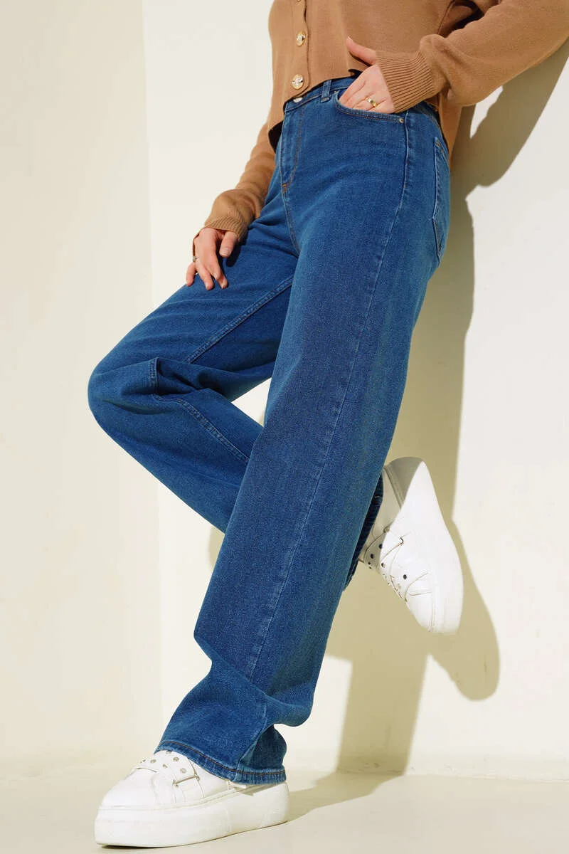 High Waist Palazzo Pants Blue