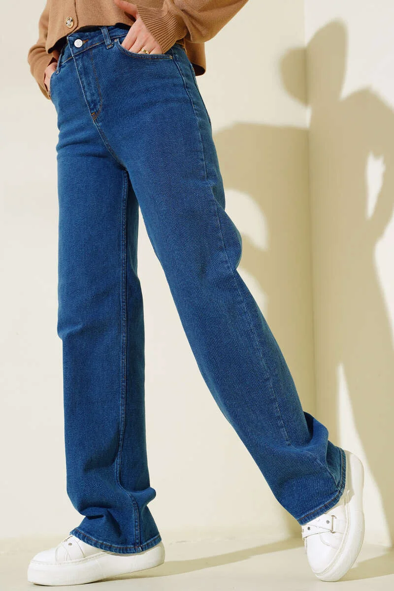 High Waist Palazzo Pants Blue - Afbeelding 2